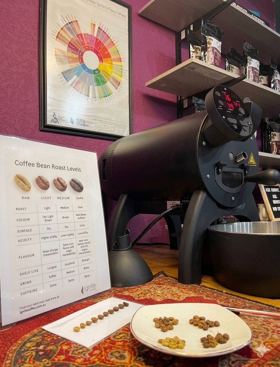 Coffee Area — Fresh roasted beans